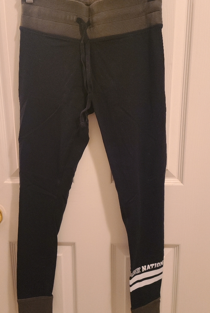 VS PINK  Pink Nation olive green leggings size small